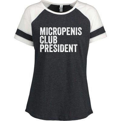 Micropenis Club President Funny Meme Sarcastic Stupid Cringe Enza Ladies Jersey Colorblock Tee