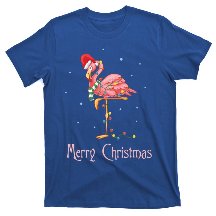 Merry Christmas Pink Flamingo Cute Xmas Costume Gift T-Shirt