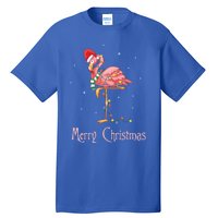 Merry Christmas Pink Flamingo Cute Xmas Costume Gift Tall T-Shirt