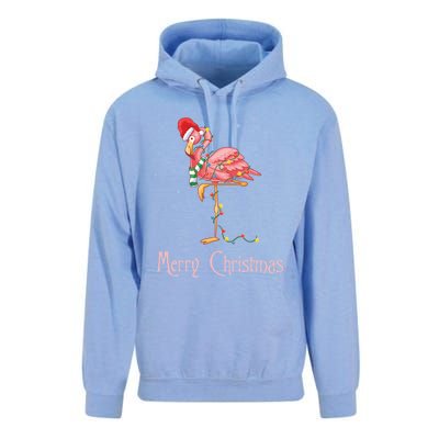 Merry Christmas Pink Flamingo Cute Xmas Costume Gift Unisex Surf Hoodie