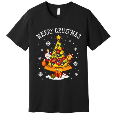 Merry Crustmas Pizza Christmas Tree Xmas Gifts Premium T-Shirt