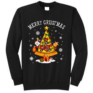 Merry Crustmas Pizza Christmas Tree Xmas Gifts Tall Sweatshirt