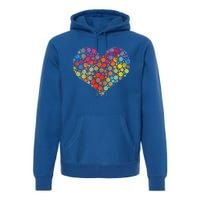 Multicolor Colourful Polka Dot Heart International Dot Day Cute Gift Premium Hoodie