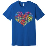 Multicolor Colourful Polka Dot Heart International Dot Day Cute Gift Premium T-Shirt