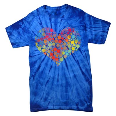 Multicolor Colourful Polka Dot Heart International Dot Day Cute Gift Tie-Dye T-Shirt