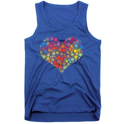 Multicolor Colourful Polka Dot Heart International Dot Day Cute Gift Tank Top