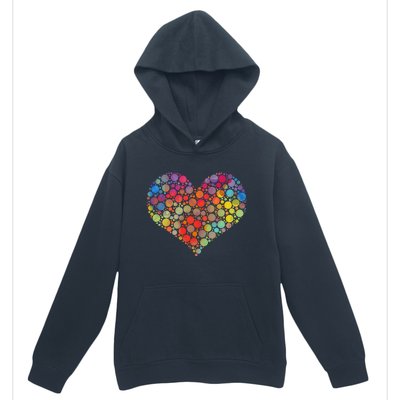 Multicolor Colourful Polka Dot Heart International Dot Day Cute Gift Urban Pullover Hoodie