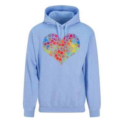 Multicolor Colourful Polka Dot Heart International Dot Day Cute Gift Unisex Surf Hoodie