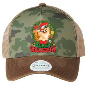 Merry Christmas Pomeranian Santa Dog Lover Xmas  Legacy Tie Dye Trucker Hat