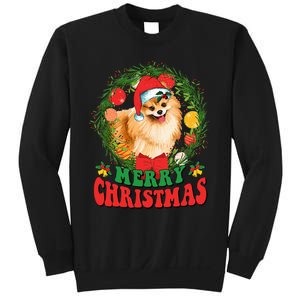 Merry Christmas Pomeranian Santa Dog Lover Xmas  Sweatshirt