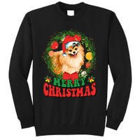 Merry Christmas Pomeranian Santa Dog Lover Xmas  Tall Sweatshirt