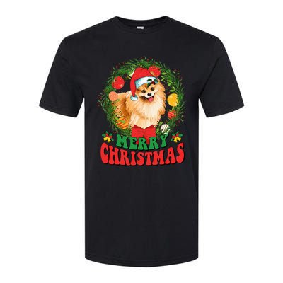 Merry Christmas Pomeranian Santa Dog Lover Xmas  Softstyle CVC T-Shirt