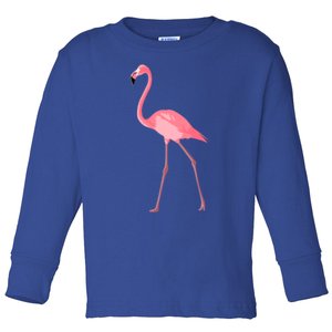 Merry Christmas Pink Santa Flamingo Cute Gift Toddler Long Sleeve Shirt