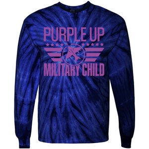 Military Child Purple Up Tie-Dye Long Sleeve Shirt