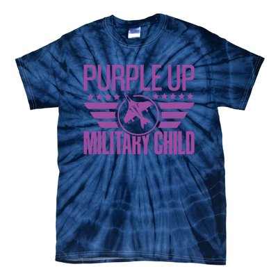 Military Child Purple Up Tie-Dye T-Shirt