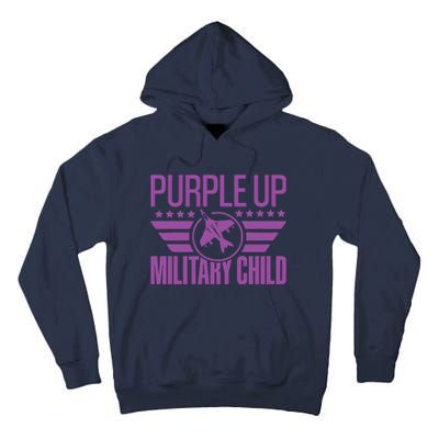 Military Child Purple Up Tall Hoodie