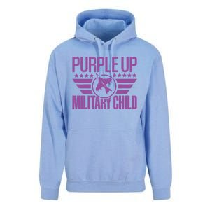 Military Child Purple Up Unisex Surf Hoodie