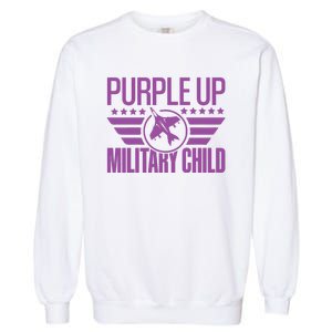 Military Child Purple Up Garment-Dyed Sweatshirt