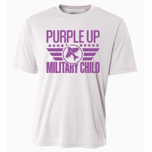 Military Child Purple Up Cooling Performance Crew T-Shirt