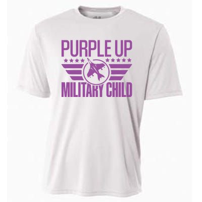 Military Child Purple Up Cooling Performance Crew T-Shirt