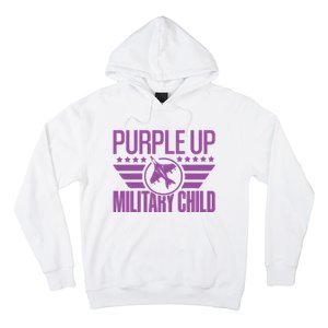 Military Child Purple Up Hoodie