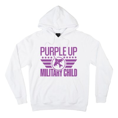 Military Child Purple Up Hoodie