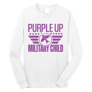 Military Child Purple Up Long Sleeve Shirt