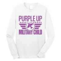 Military Child Purple Up Long Sleeve Shirt