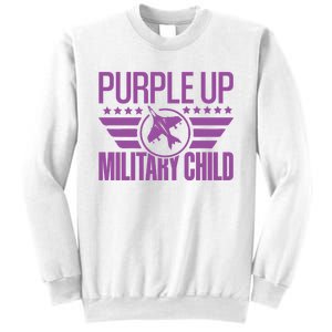 Military Child Purple Up Sweatshirt