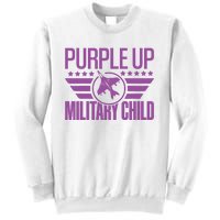 Military Child Purple Up Sweatshirt