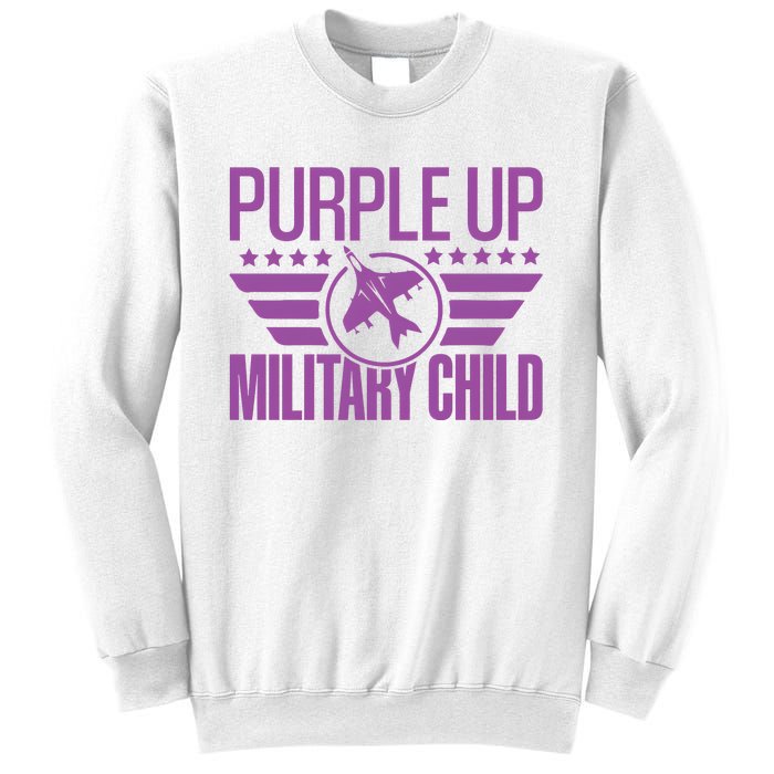 Military Child Purple Up Sweatshirt