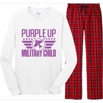 Military Child Purple Up Long Sleeve Pajama Set