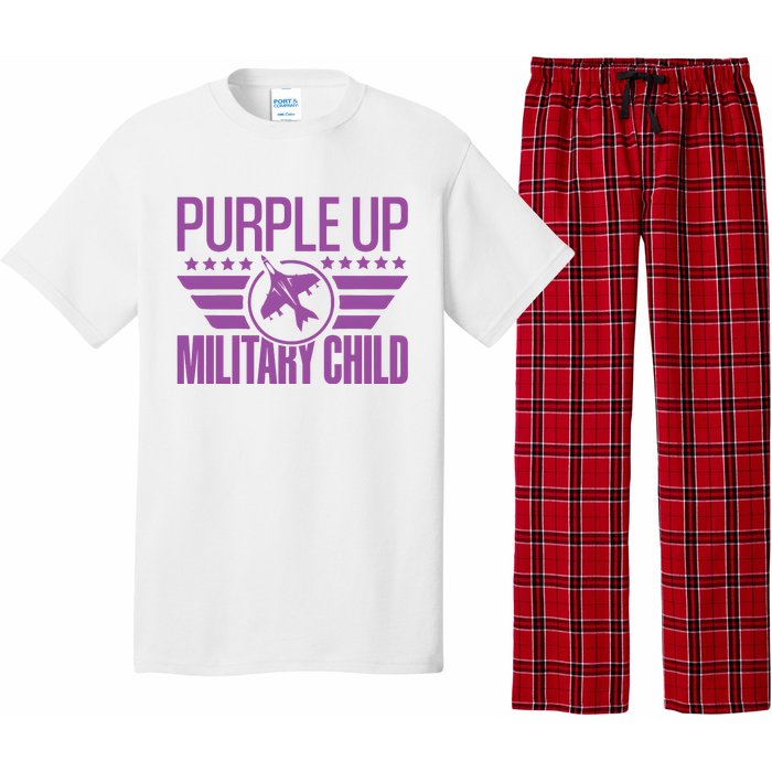 Military Child Purple Up Pajama Set