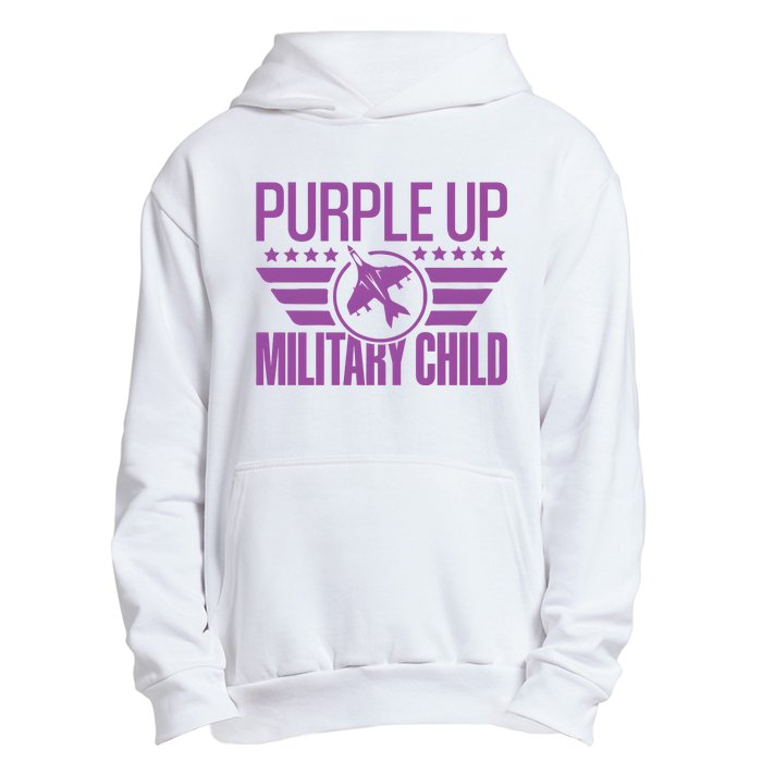 Military Child Purple Up Urban Pullover Hoodie