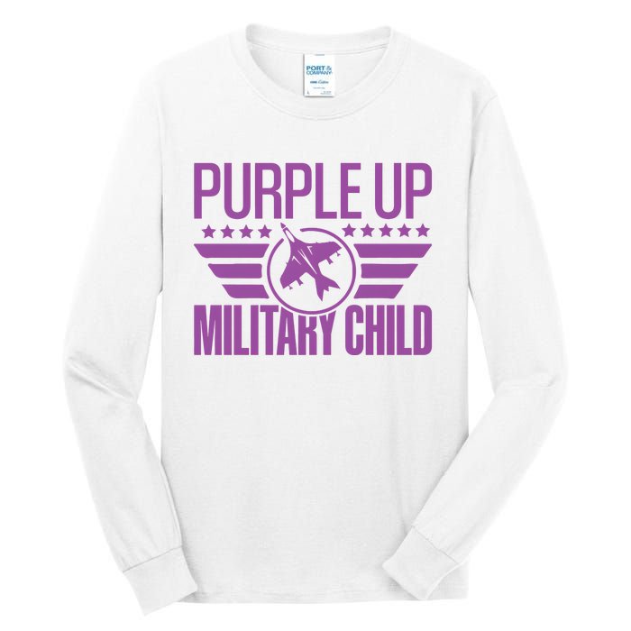 Military Child Purple Up Tall Long Sleeve T-Shirt