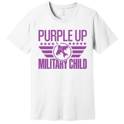 Military Child Purple Up Premium T-Shirt