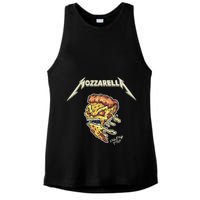 Mozzarella Creeping Pizza Foodie Chef Baker Cook Heavy Ladies PosiCharge Tri-Blend Wicking Tank