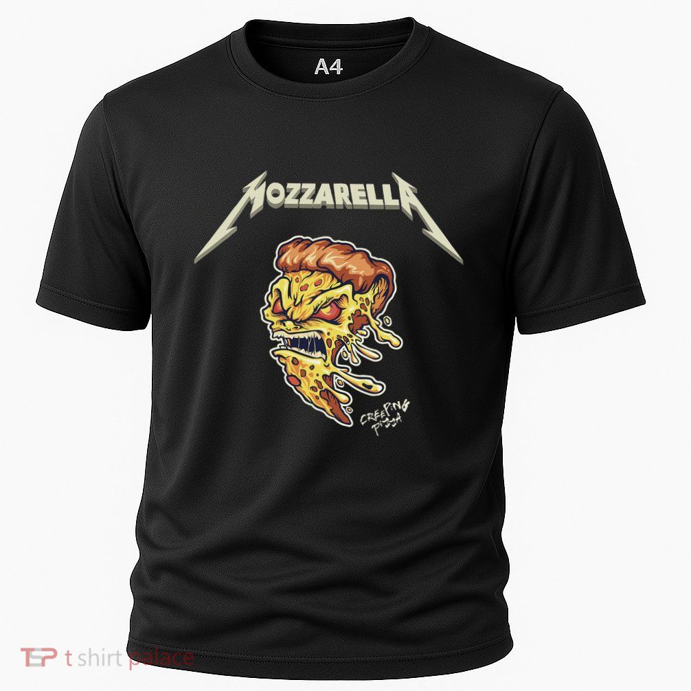 Mozzarella Creeping Pizza Foodie Chef Baker Cook Heavy Performance Shirt