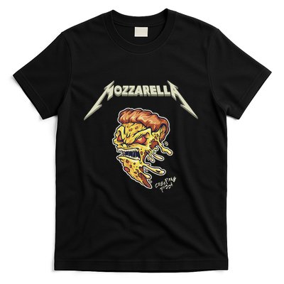 Mozzarella Creeping Pizza Foodie Chef Baker Cook Heavy T-Shirt