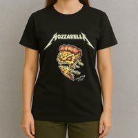 Mozzarella Creeping Pizza Foodie Chef Baker Cook Heavy T-Shirt