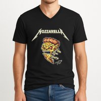 Mozzarella Creeping Pizza Foodie Chef Baker Cook Heavy V-Neck T-Shirt