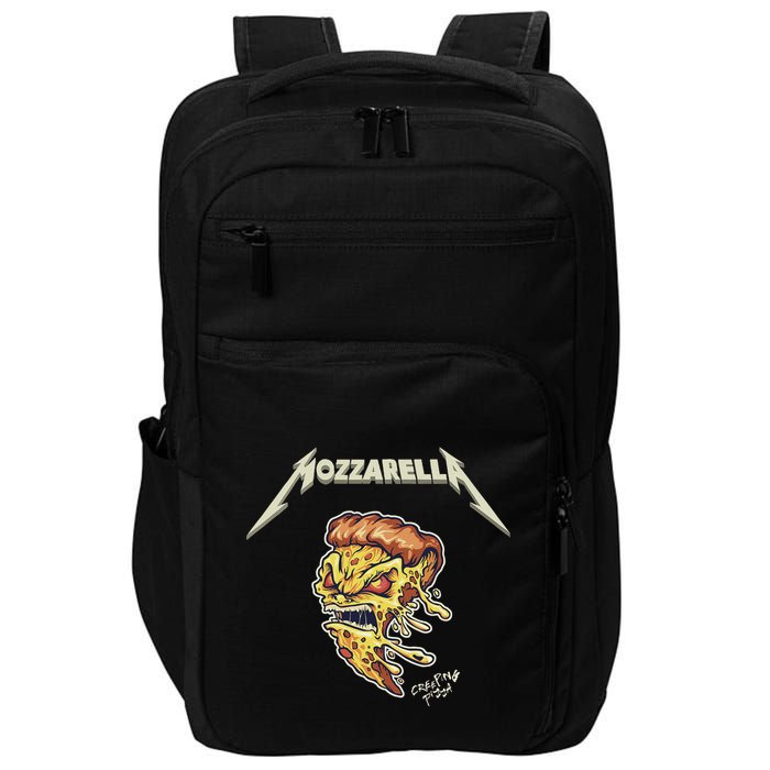 Mozzarella Creeping Pizza Foodie Chef Baker Cook Heavy Impact Tech Backpack