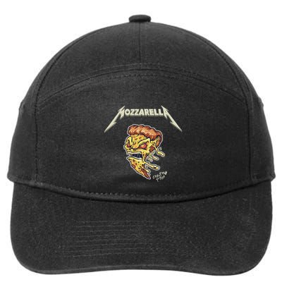 Mozzarella Creeping Pizza Foodie Chef Baker Cook Heavy 7-Panel Snapback Hat
