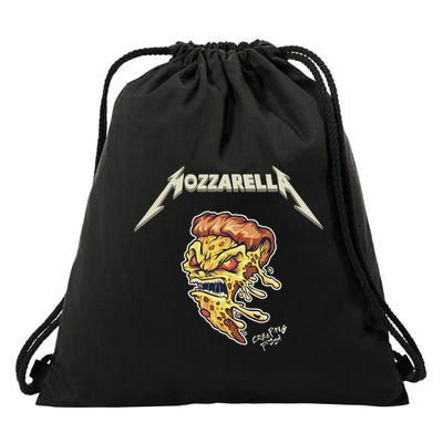 Mozzarella Creeping Pizza Foodie Chef Baker Cook Heavy Drawstring Bag