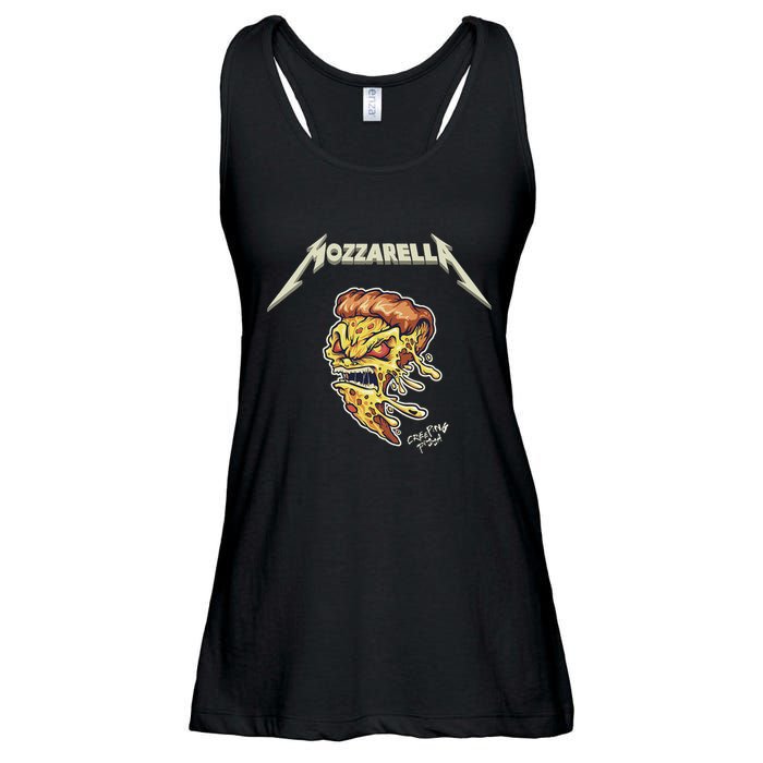 Mozzarella Creeping Pizza Foodie Chef Baker Cook Heavy Ladies Essential Flowy Tank