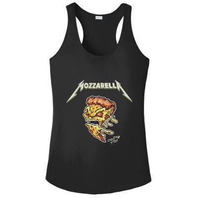 Mozzarella Creeping Pizza Foodie Chef Baker Cook Heavy Ladies PosiCharge Competitor Racerback Tank