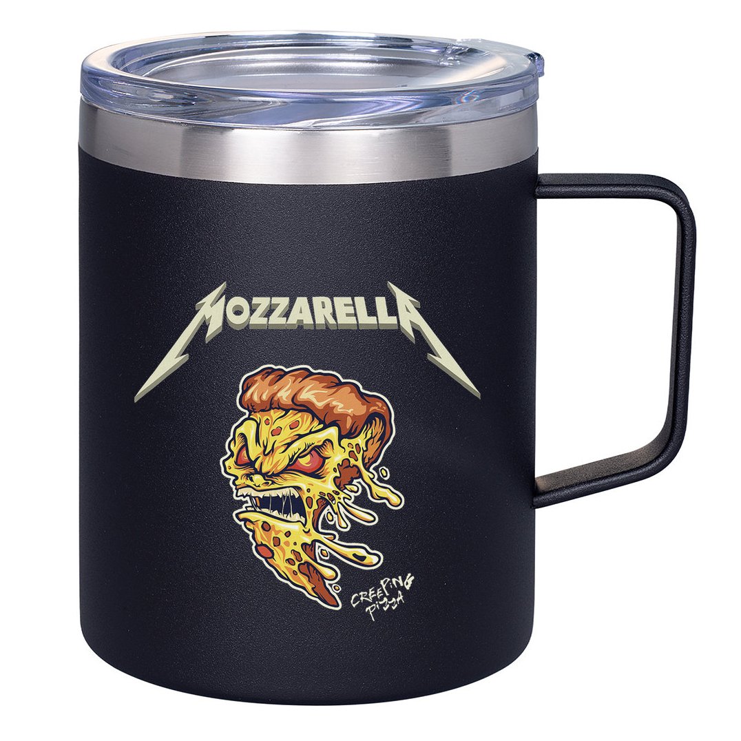 Mozzarella Creeping Pizza Foodie Chef Baker Cook Heavy 12oz Stainless Steel Coffee Mug