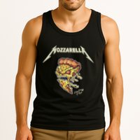 Mozzarella Creeping Pizza Foodie Chef Baker Cook Heavy Tank Top