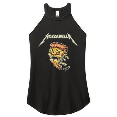 Mozzarella Creeping Pizza Foodie Chef Baker Cook Heavy Women's Perfect Tri Rocker Tank