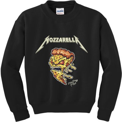Mozzarella Creeping Pizza Foodie Chef Baker Cook Heavy Kids Sweatshirt